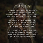 Frøya Organics waterless formula explanation and organic certification