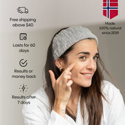 Frøya Organics Instant Rosacea, Acne & Redness Stopper 100% satisfaction money-back guarantee badge