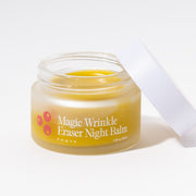 Frøya Organics Magic Wrinkle Eraser Night Balm in glass jar with lid – organic night balm front view