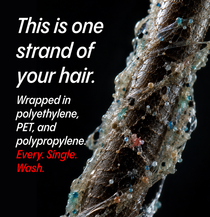 <p>Microplastics In Your Scalp?<br/></p><p></p><p><em><strong>Gone In 2 Weeks</strong></em></p>