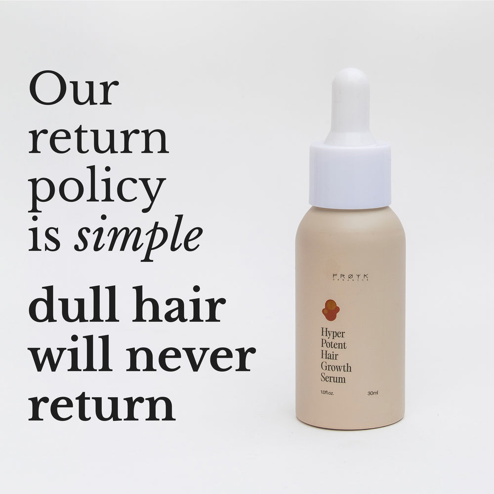 Customer showing visible skin improvement results with Hyper Potent Hair Growth Serum